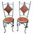 Exceptional pair of elegant iron and Leather Brutalist 1970s French Chairs with enduring strength. Features: Forged...