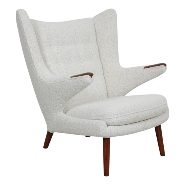 Papa Bear Chair with Rosewood Armrests by Hans Wegner, 1960s For Sale