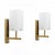 Mid-Century Italian Modern Style Murano Glass and Brass Sconces, 1990, Set of 2 For Sale - Image 9 of 9