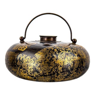 Early 20th Century Brass Chinese Bed Warmer For Sale