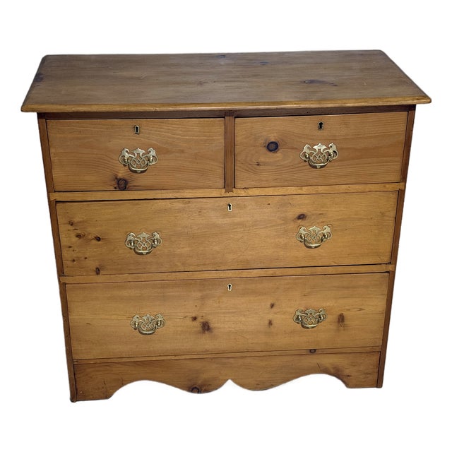 Antique Pine Two Over Two Drawers - Chest of Drawers From England For Sale