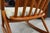 Brown 1960s Benny A. Linden Danish Rocking Chair – Honey Teak & Cream Upholstery MCM For Sale - Image 8 of 15