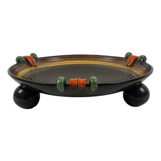 Vintage Hand Painted Ceramic Bowl, 1970s For Sale