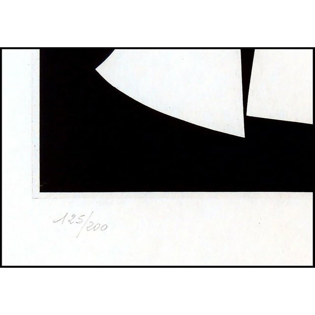 Victor Vasarely 1970-1989 Noir Et Blanc Abstract Black Etching Victor Vasarely For Sale - Image 4 of 5