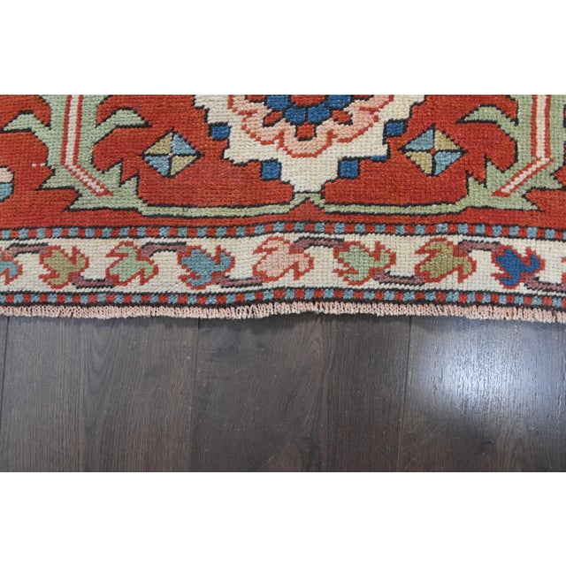 Textile 1970s Vintage Milas Handmade Wool Cotton Pink Red Area Rug For Sale - Image 7 of 11