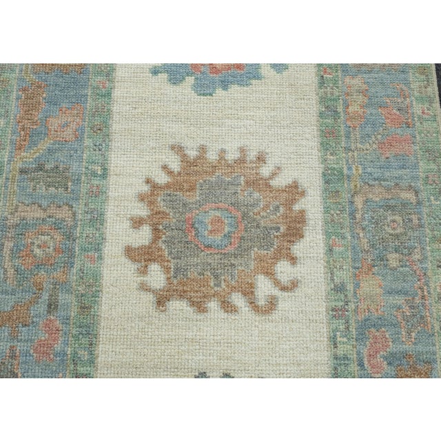Turkish Oushak Runner Rug 2'8" x 6'6" #17486 For Sale - Image 4 of 8