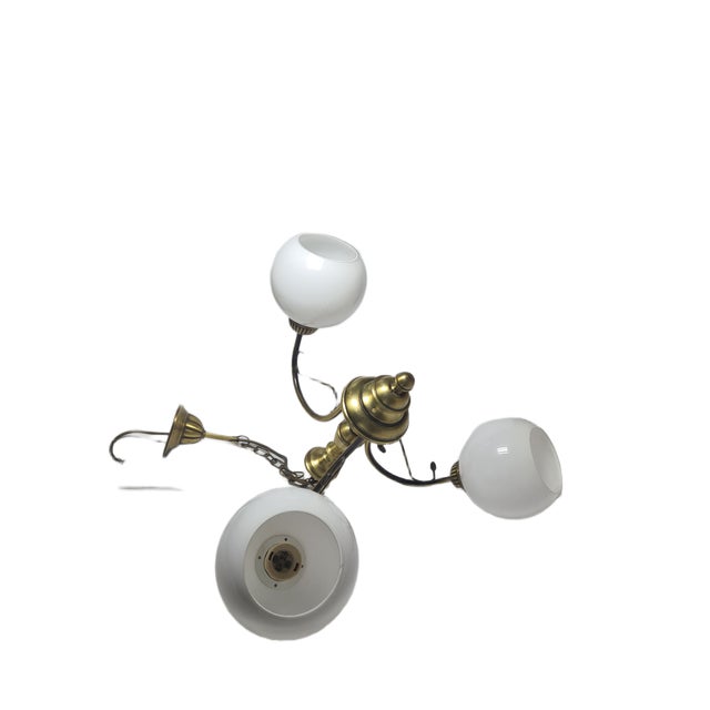 Vintage Art Nouveau Chandelier, Poland, 1970s For Sale - Image 6 of 15