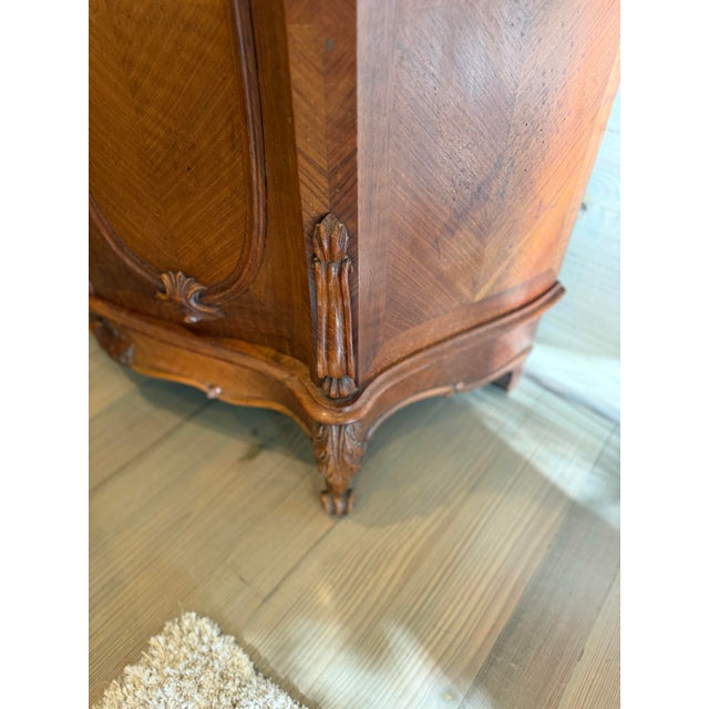 Antique French Provincial Walnut Cabinet With Parquetry Doors For Sale - Image 12 of 12
