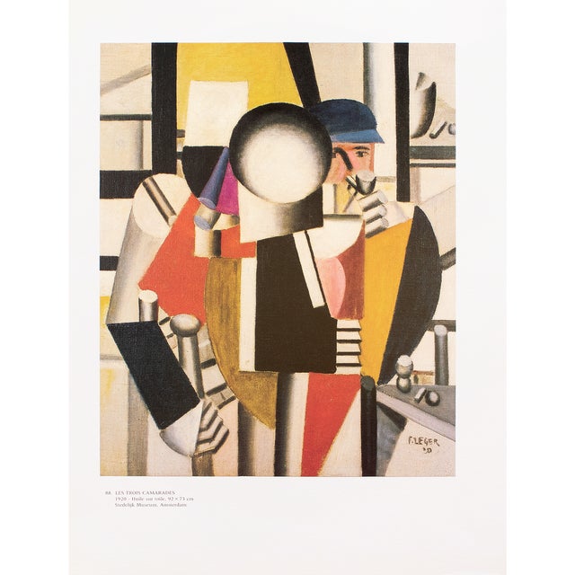 1990 After Fernand Leger "The Three Comrades", Full-Color Parisian Print For Sale