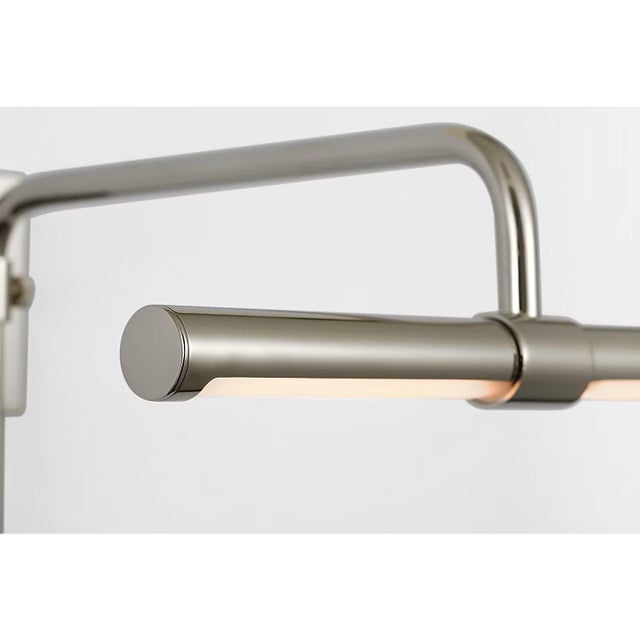 Silver Thomas O'Brien for Visual Comfort Signature Kidd 9" Frame Mount Picture Light in Polished Nickel For Sale - Image 8 of 12