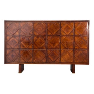 Vintage Walnut Sideboard in the style of Paolo Buffa, 1950s For Sale