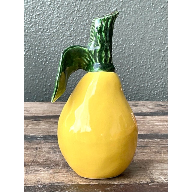 Vintage Glazed Ceramic Small Pitcher For Sale - Image 9 of 12