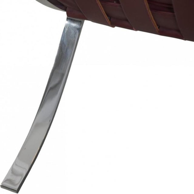 Barcelona Chair in Burgundy Leather by Ludwig Mies van der Rohe, 2000s For Sale - Image 14 of 18