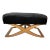1990 Donghia Versailles Black Mohair Blonde Wood Stool Bench Ottoman John Hutton For Sale
