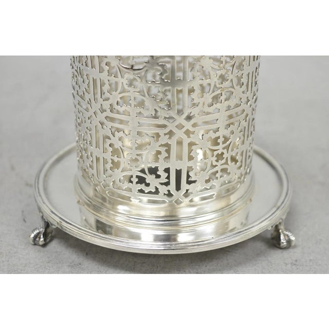 Early 20th Century Antique Mappin & Webb Victorian Silver Plated Reticulated Covered Jelly Jar For Sale - Image 5 of 15