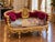 1970s 1970 French Artisan Louis XVI Gold Burgundy Sofa Set-3 Pc For Sale - Image 5 of 18