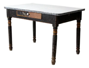 Antique Enamel Top Kitchen Table