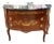 Early 20th Century Louis XV Style Demi Lune Marquetry Commode With Marble Top For Sale
