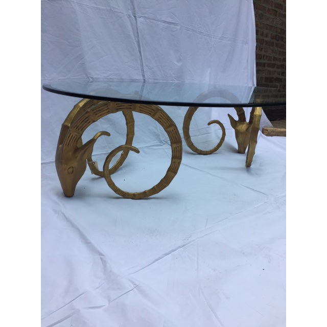 Vintage Ibex Rams Head Coffee Table | Chairish