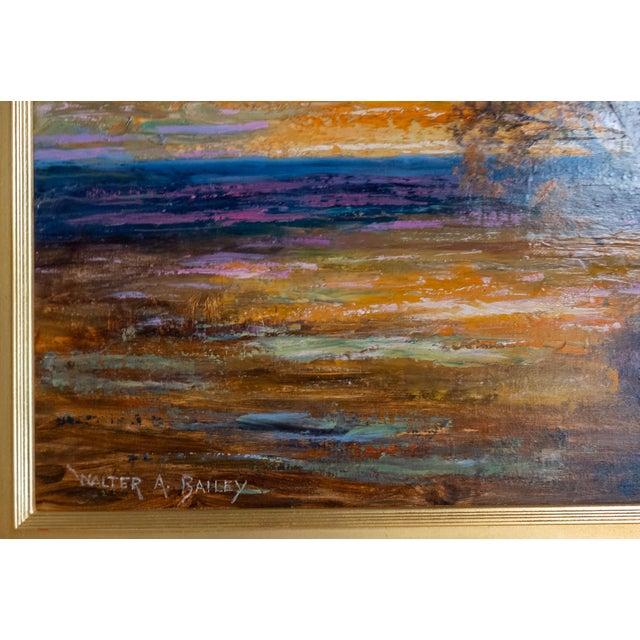 Mid-Century American Impressionist Landscape Painting of Mexico Coast by Walter Bailey For Sale - Image 10 of 15