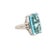 10.25 Carat Aquamarine Diamond Platinum Ring, Size 4.75 For Sale - Image 4 of 6
