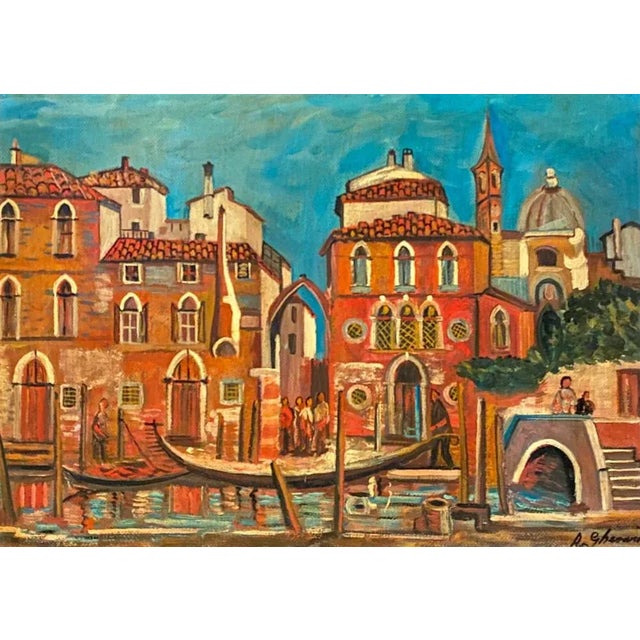 Roberto Gherardi, Venise, 1980s, Oil For Sale - Image 10 of 10