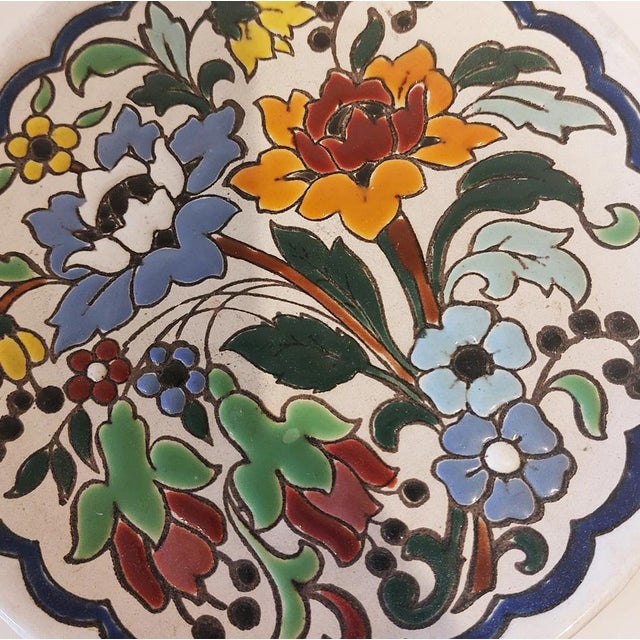 Handmade Ceramic Plates attributed to Sevillarte J. Moreno, 1980s, Set of 2 For Sale - Image 9 of 10