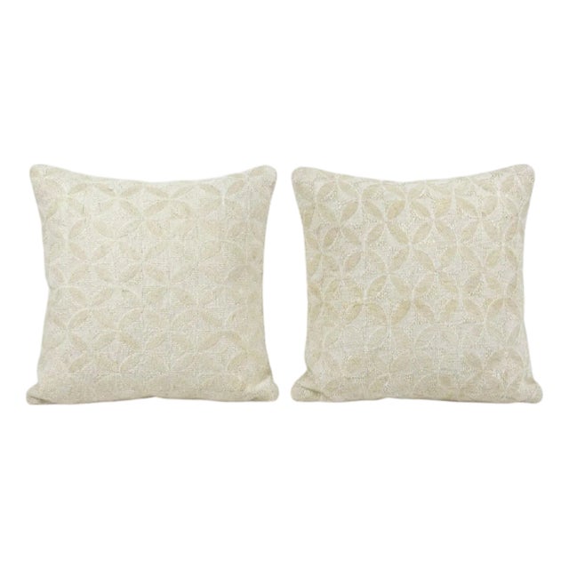 Bohemian Turkish Kilim Pillow Cover 20'' X 20'' - Set of Two For Sale
