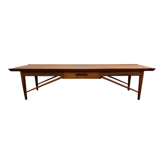 Mid Century Heritage Henredon Walnut Coffee Table Chairish