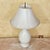 Vintage Cream Ceramic Urn Table Lamp With Brass Accents & Shade - Hollywood Regency For Sale - Image 4 of 18