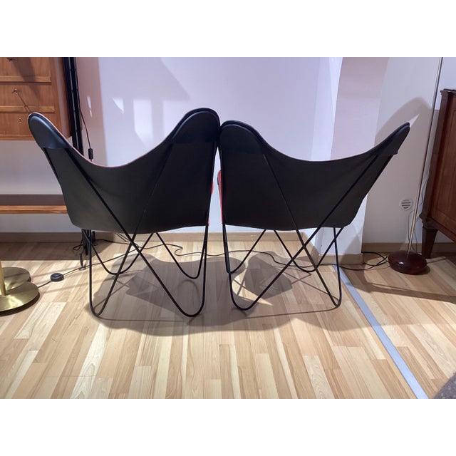 Butterfly Tripolina Chairs in Full Grain Leather, 2000s, Set of 2 For Sale - Image 6 of 18
