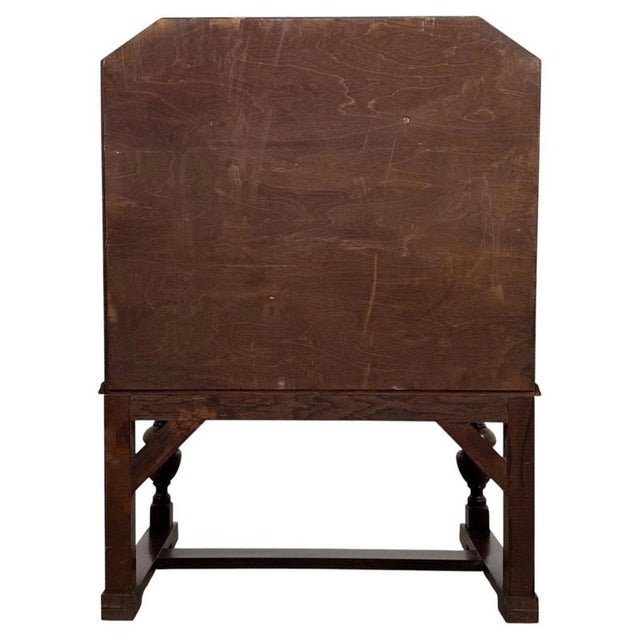 Antique Early 20th Century English Oak Bureau For Sale - Image 10 of 14