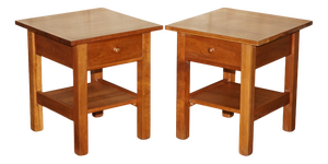 Cherrywood Side Tables or Nightstands from Harrods London, Set of 2