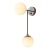 Duo Modern Contemporary Wall Sconce - Satin Nickel, Plug-In For Sale