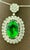 AGL Certified 7 Ct Pariba Tourmaline & 4.5 Ct Diamond Pendant Necklace 18 K Gold For Sale - Image 4 of 18