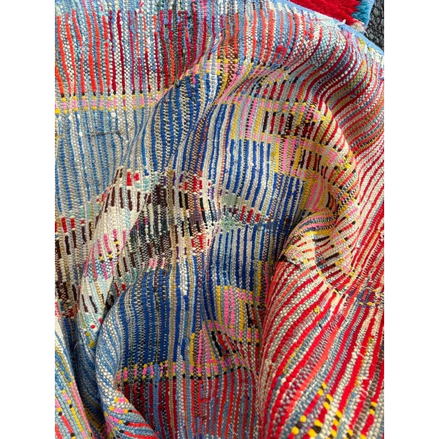 Vintage Red Traditional Boucherouite Berber Moroccan Runner Rug For Sale - Image 10 of 10