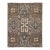 Modern Tulu Style Wool Area Rug – Geometric Tribal Motif in Earthy Brown & Cream For Sale