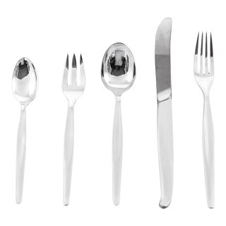 1950s Mid-Century Towle Sterling Silver Flatware Set Service for 24/5 Piece Setting - 120 Pieces For Sale