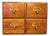 Vintage Macey Library Card Catalog – Four Drawer Wood Cabinet With Brass Hardware For Sale