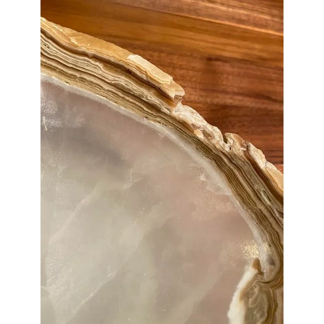 Tan Raw Edge Onyx Bowl For Sale - Image 8 of 10