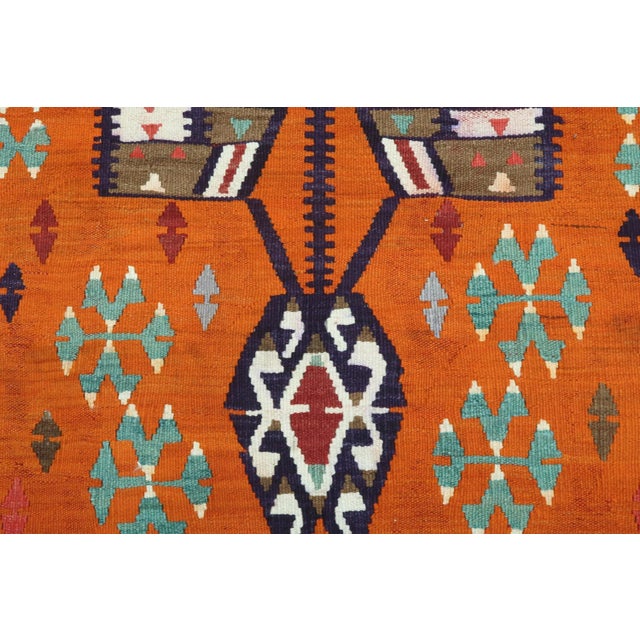 Vintage Turkish Afion Kilim Rug For Sale - Image 11 of 13