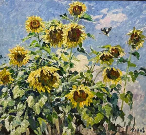 Georgij Moroz, Sunflowers, 2006, Oil on Canvas
