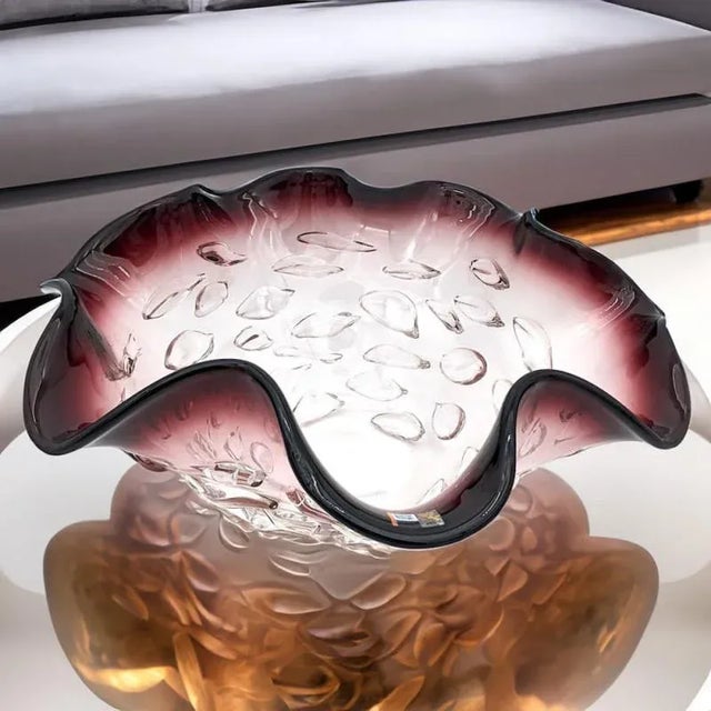 Nubium Centerpiece in Amethyst Murano Glass and Crystal from YourMurano For Sale - Image 9 of 11