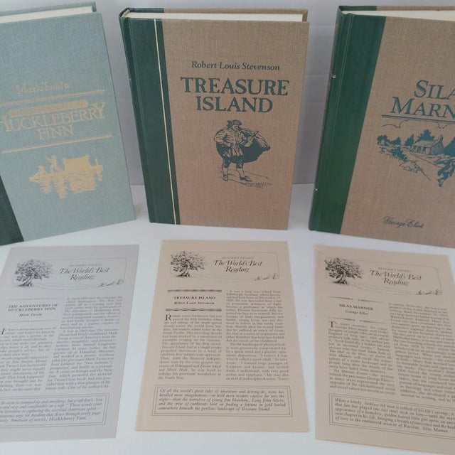 1980s Reader's Digest the World's Best Reading Gift Set, Mark Twain, Stevenson, George Eliot - Set of 3 For Sale In Houston - Image 6 of 6