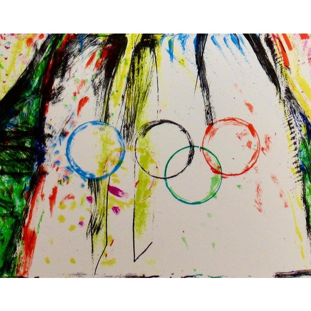Jim Dine "Olympic Robe" Large Colors Lithograph 1988 Original Print For Sale In San Francisco - Image 6 of 6