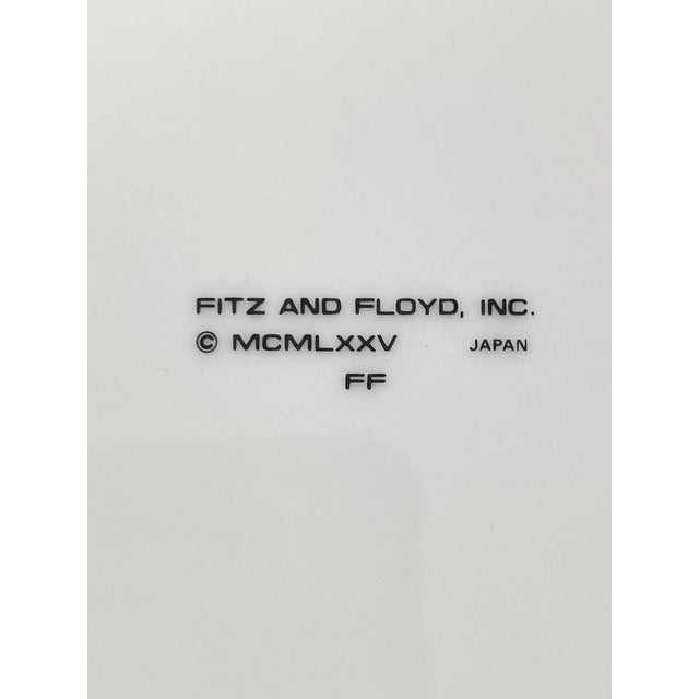 Fitz and Floyd 1980s Fitz & Floyd “Rondelet (Terra Cotta)” Oval Porcelain Serving Platter For Sale - Image 4 of 4