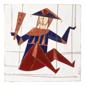Hand-Crafted Studio Pottery Marionette Wall Plaque, 1960s