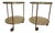 Vintage Strind Two-Tiered Glass Trolleys by Ehlen Johansson for Ikea, 1980, Set of 2 For Sale