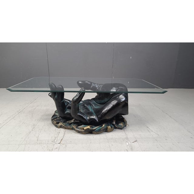 1980s Vintage Hand-Shaped Coffee Table, 1980s For Sale - Image 5 of 12