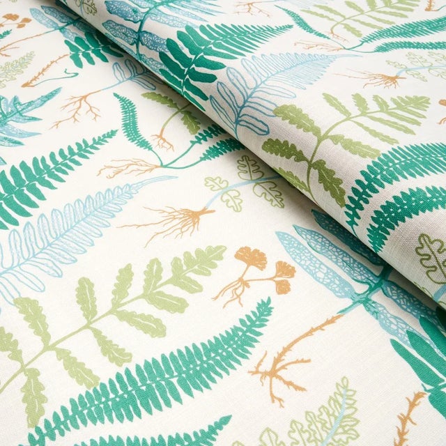 Schumacher Sample - Schumacher Halcott Indoor/Outdoor Fabric in Aqua For Sale - Image 4 of 4